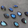 5x8 mm - AAAA - Really High Quality Labradorite - Faceted Pear Cut Stone Every Single Pcs Have Amazing Blue Fire Super Sparkle 10 pcs